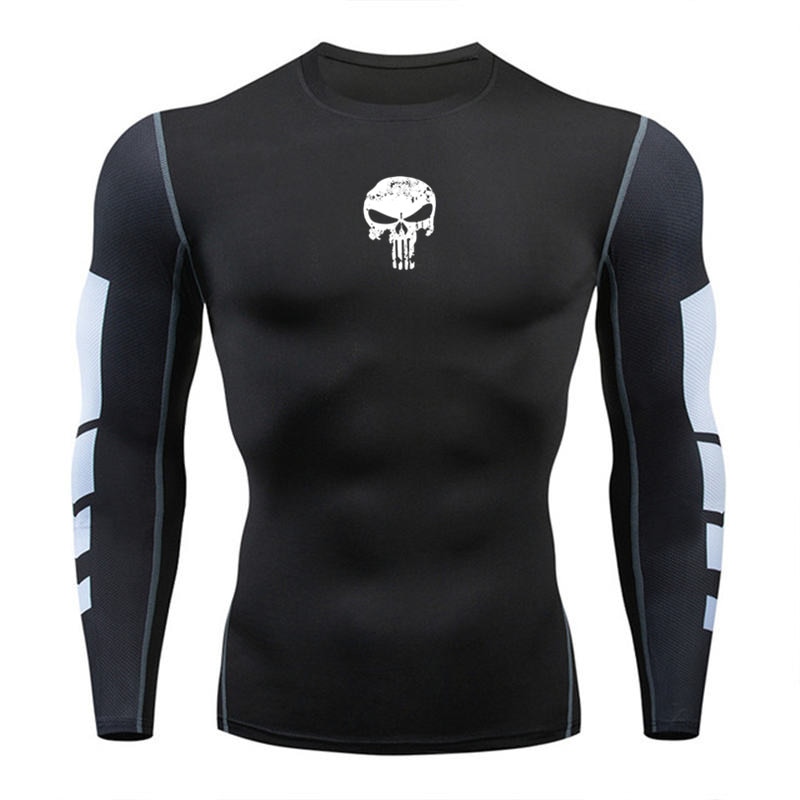 punisher long sleeve compression shirt