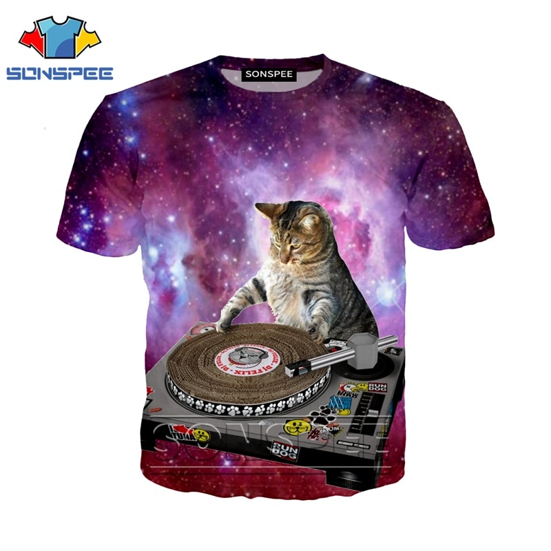 cat dj shirt