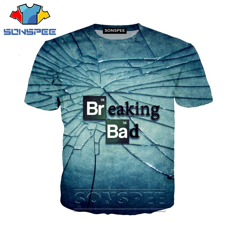 Women Men Casual T-Shirt 3D Printing Breaking Bad Harajuku Short Sleeve Tee Tops