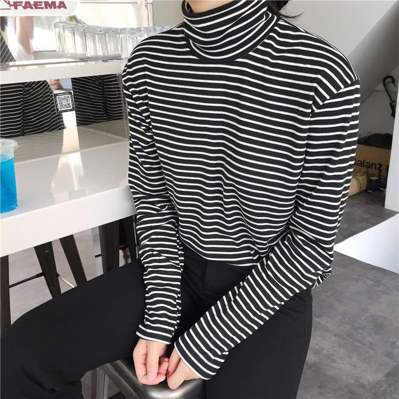 black and white striped t shirt for girls