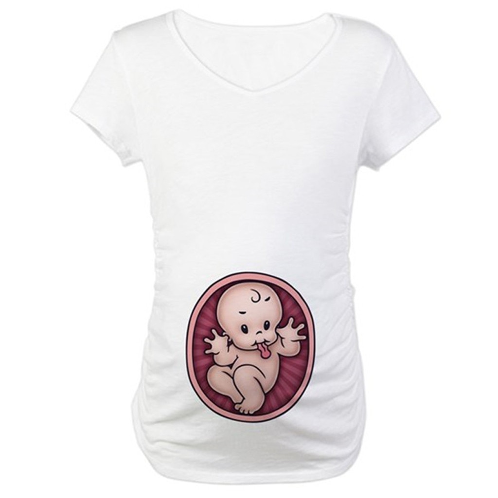 Buy Women Maternity T Shirt Cute Baby Print O Neck Short Sleeve Pregnant Shirt Casual Tee Tops Summer Short Sleeve Female Tee Shirt And View Our Huge Collection Of Graphic Designed T Shirts Apparel